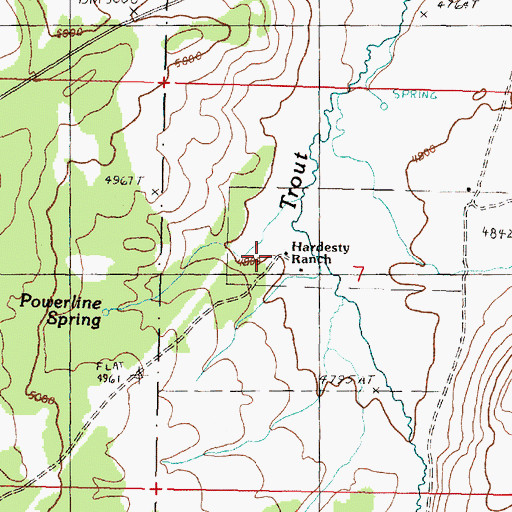 Topographic Map of Strawberry Creek, OR
