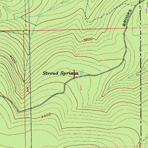 Topographic Map of Stroud Springs, OR