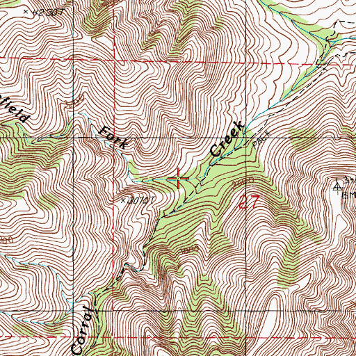 Topographic Map of Stubblefield Fork, OR