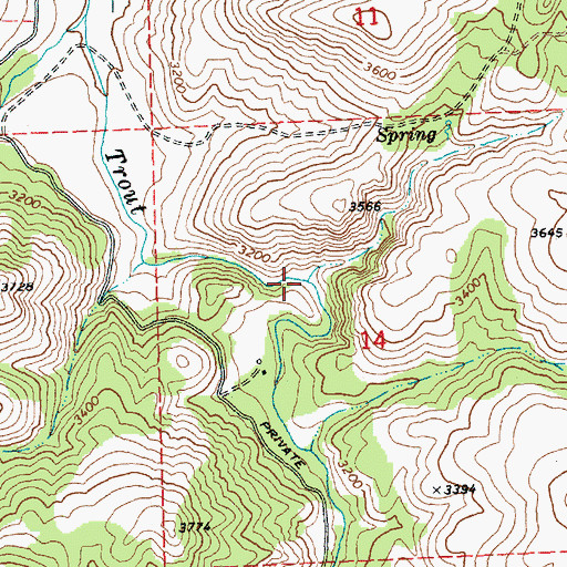 Topographic Map of Studhorse Creek, OR