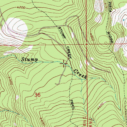 Topographic Map of Stump Creek Trail, OR