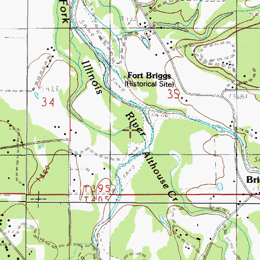Topographic Map of Sucker Creek, OR