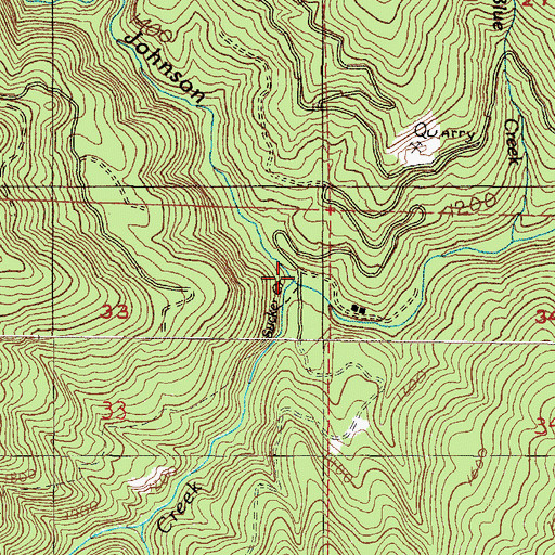 Topographic Map of Sucker Creek, OR