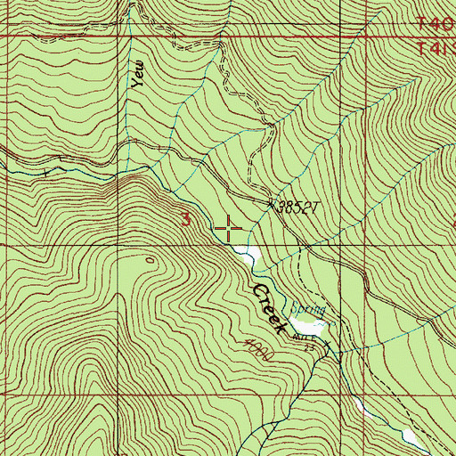 Topographic Map of Sucker Creek Trail, OR