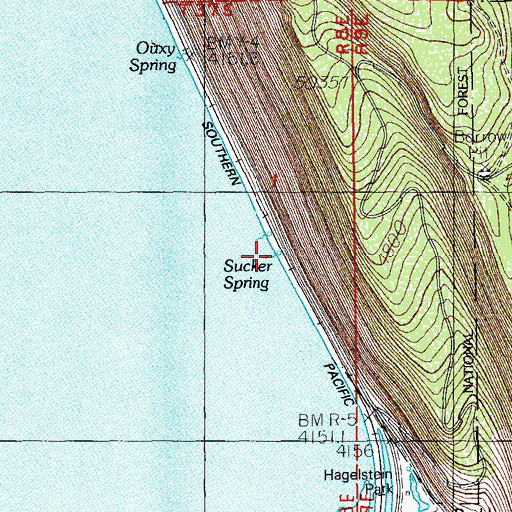 Topographic Map of Sucker Spring, OR
