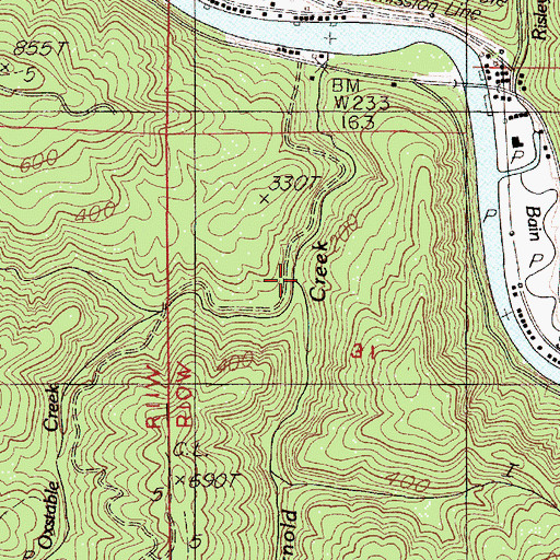 Topographic Map of Sudan Creek, OR