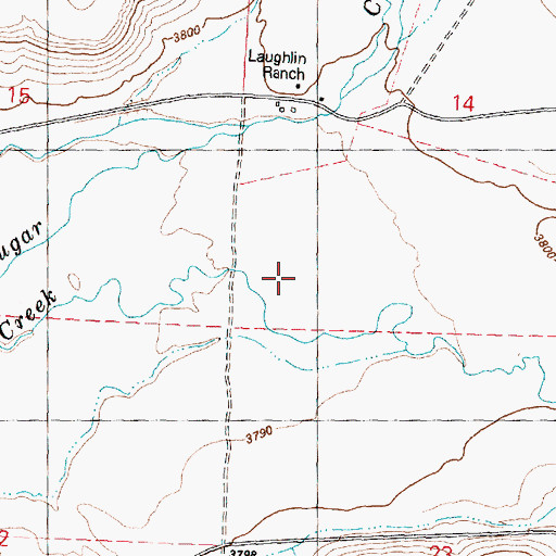 Topographic Map of Sugar Creek, OR
