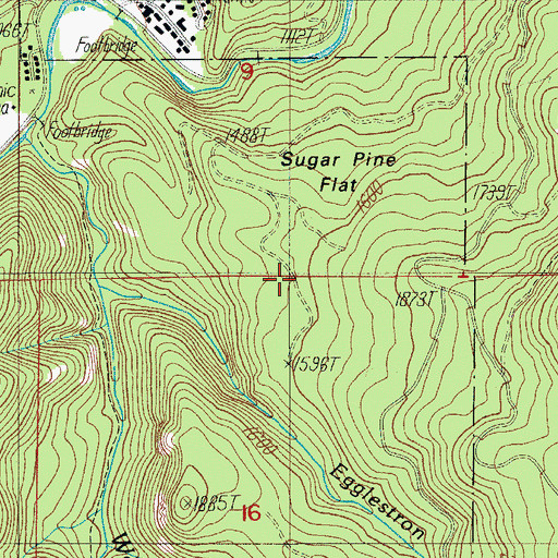 Topographic Map of Sugar Pine Flat, OR