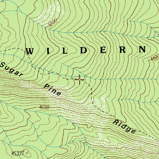 Topographic Map of Sugar Pine Ridge, OR