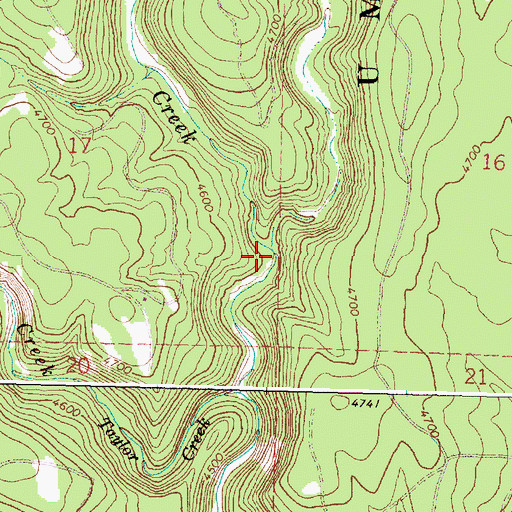 Topographic Map of Sugarbowl Creek, OR