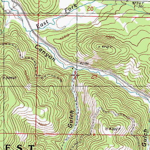 Topographic Map of Sugarloaf Gulch, OR