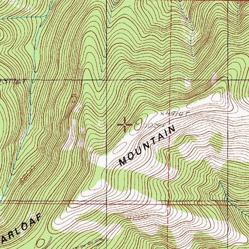 Topographic Map of Sugarloaf Mountain, OR