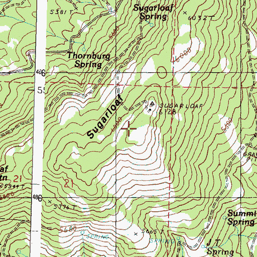 Topographic Map of Sugarloaf Mountain, OR