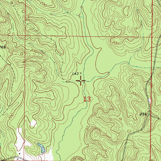 Topographic Map of Brushy Creek, AL