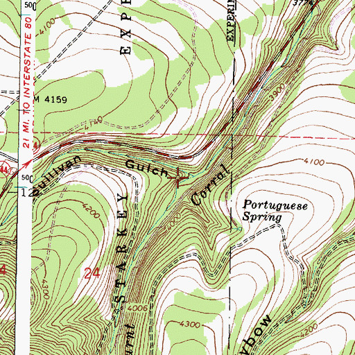 Topographic Map of Sullivan Gulch, OR