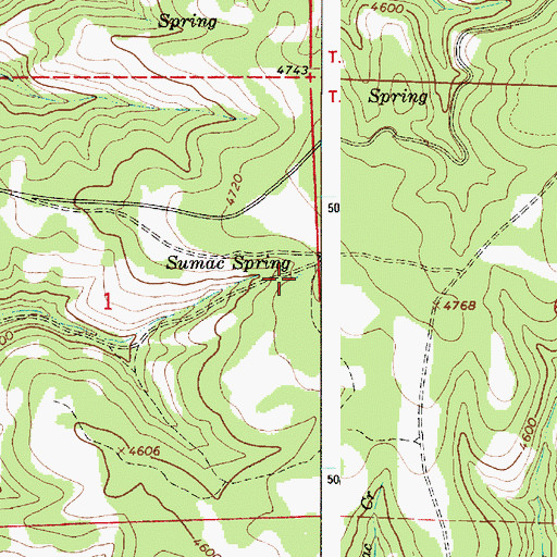Topographic Map of Sumac Spring, OR