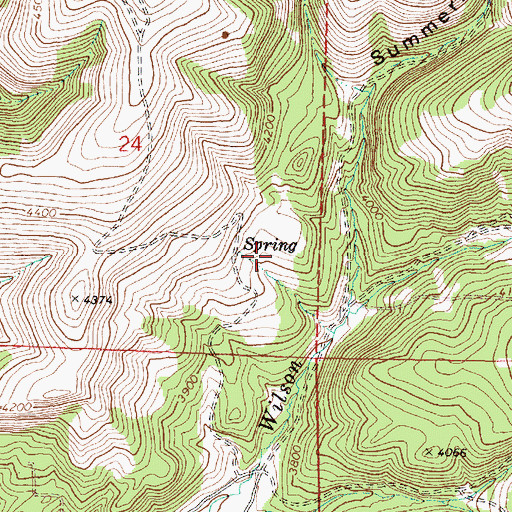 Topographic Map of Summerfield Canyon, OR