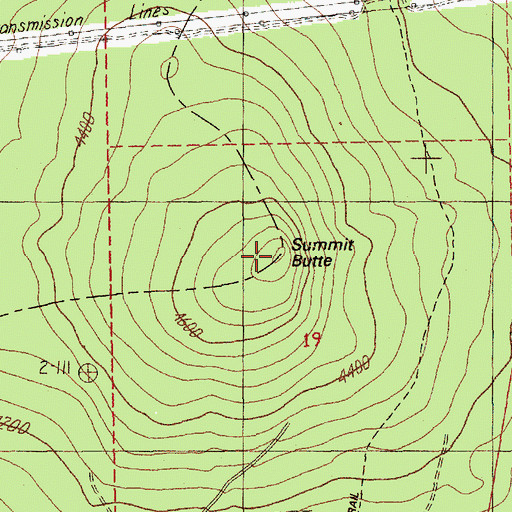 Topographic Map of Summit Butte, OR