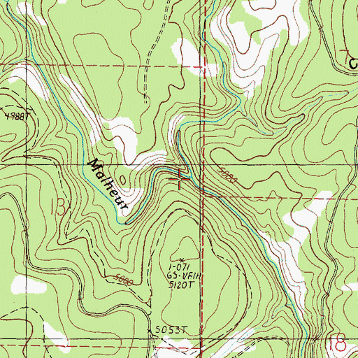 Topographic Map of Summit Creek, OR
