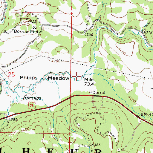 Topographic Map of Summit Creek, OR