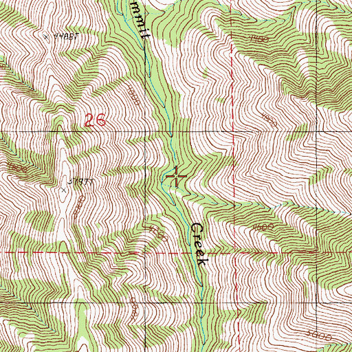 Topographic Map of Summit Creek Trail, OR