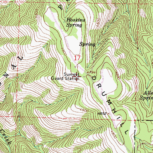 Topographic Map of Summit Guard Station, OR