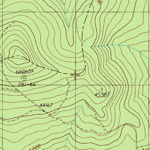 Topographic Map of Summit Lake Trail, OR