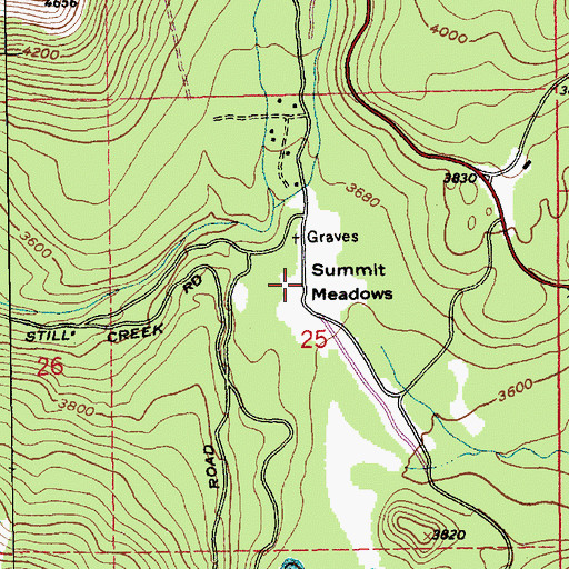 Topographic Map of Summit Meadows, OR