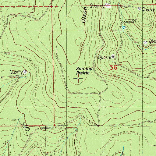Topographic Map of Summit Prairie, OR