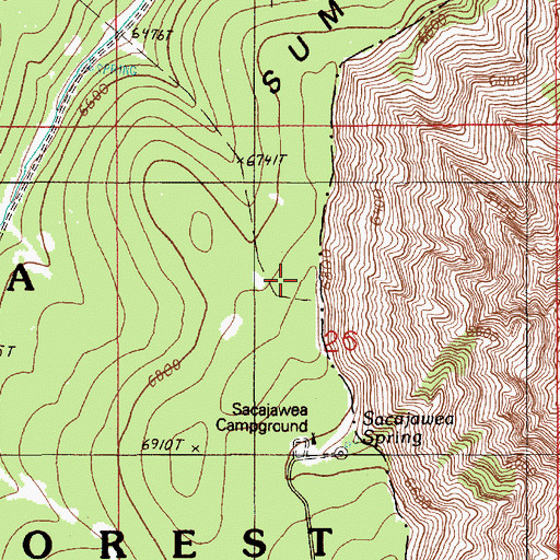 Topographic Map of Summit Ridge, OR