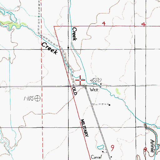 Topographic Map of Sun Creek, OR