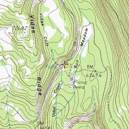Topographic Map of Sun Notch Trail, OR