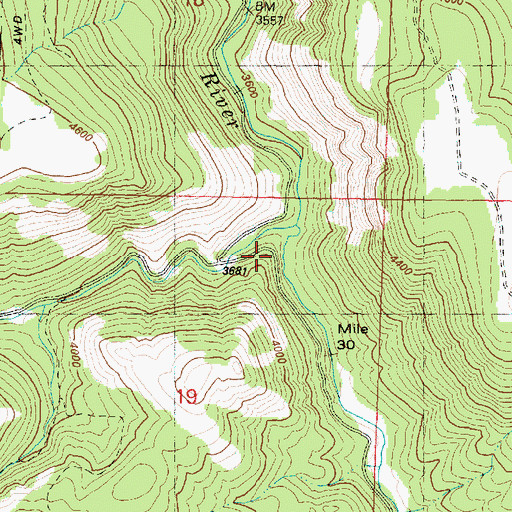 Topographic Map of Sunflower Creek, OR
