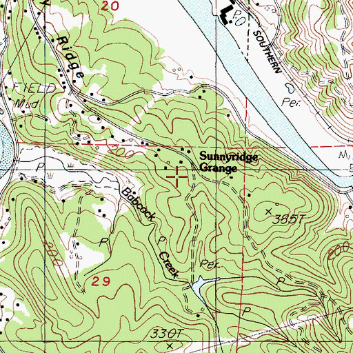 Topographic Map of Sunnyridge Grange, OR