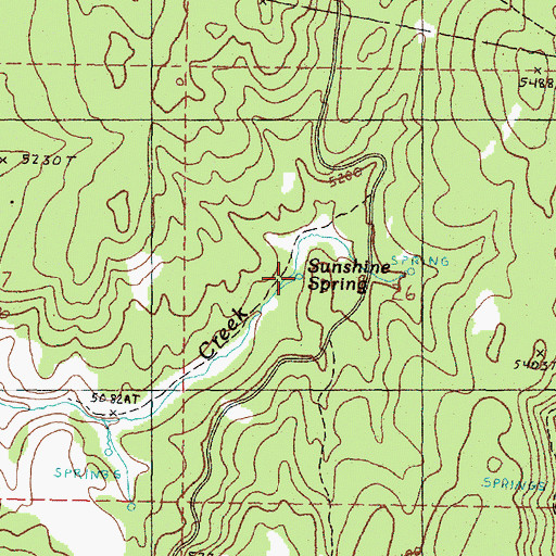 Topographic Map of Sunshine Spring, OR