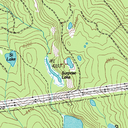 Topographic Map of Surprise Lake, OR