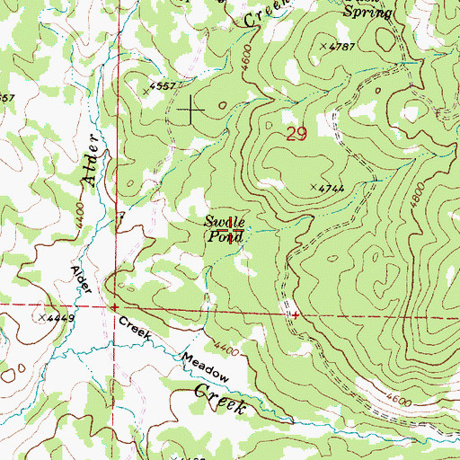 Topographic Map of Swale Pond, OR