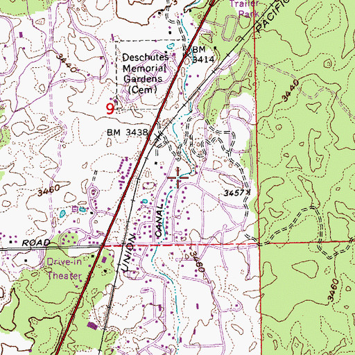 Topographic Map of Swalley Canal, OR