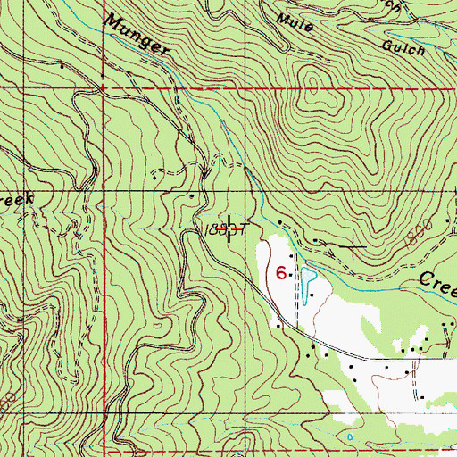 Topographic Map of Swamp Creek, OR
