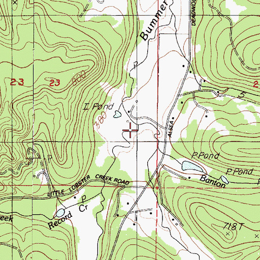 Topographic Map of Swamp Creek, OR