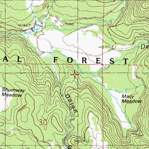 Topographic Map of Swamp Gulch, OR