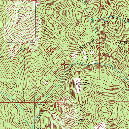 Topographic Map of Swede Creek, OR