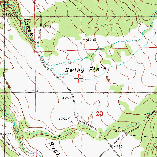 Topographic Map of Swing Field, OR