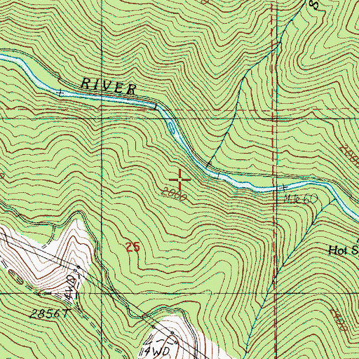 Topographic Map of Switch Creek, OR