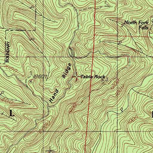 Topographic Map of Table Rock, OR