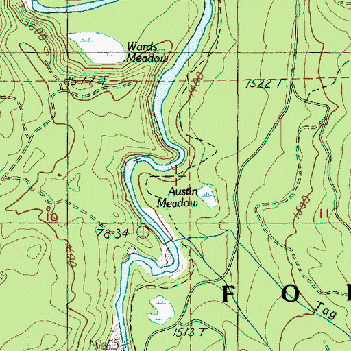 Topographic Map of Tag Creek, OR