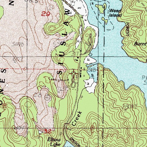 Topographic Map of Tahkenitch Recreation Site, OR