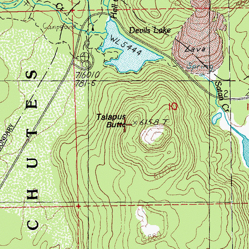Topographic Map of Talapus Butte, OR