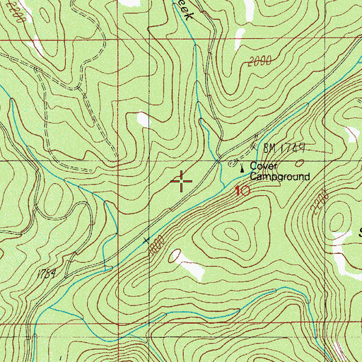 Topographic Map of Tallow Creek, OR