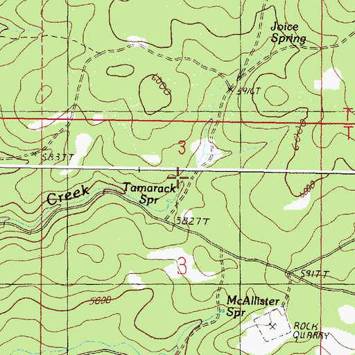 Topographic Map of Tamarack Camp (historical), OR